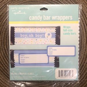 Baby Announcement Candy Bar Wrappers Blue Boy Oh Boy!